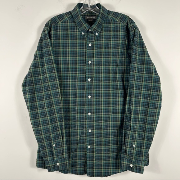 ❤️ Eddie Bauer Men Shirt L Tall wrinkle free relaxed fit - Picture 3 of 10